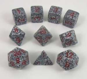 KAPLOW SPECKLED AND ELEMENTAL POLYHERAL 10-DICE SET